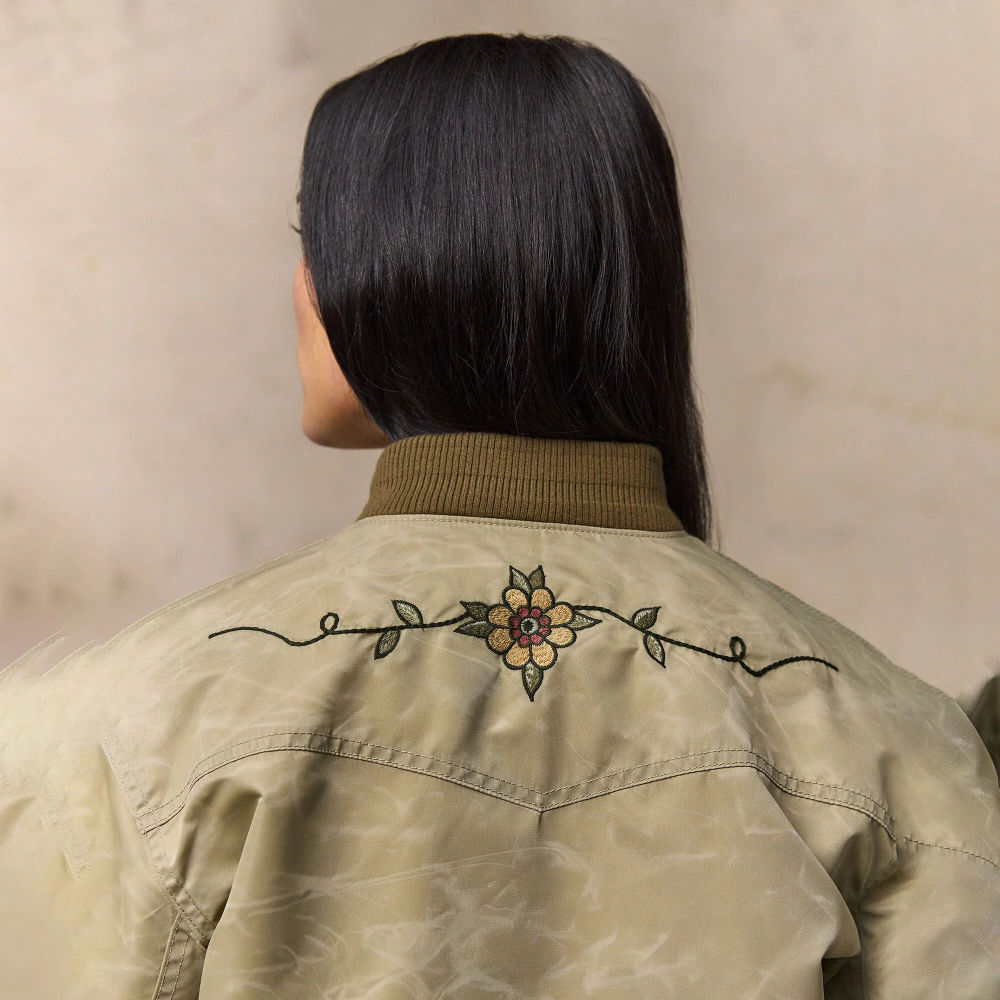 filson womens western satin jacket silver sage (LAST SIZE MEDIUM)