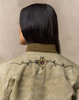 filson womens western satin jacket silver sage (LAST SIZE MEDIUM)
