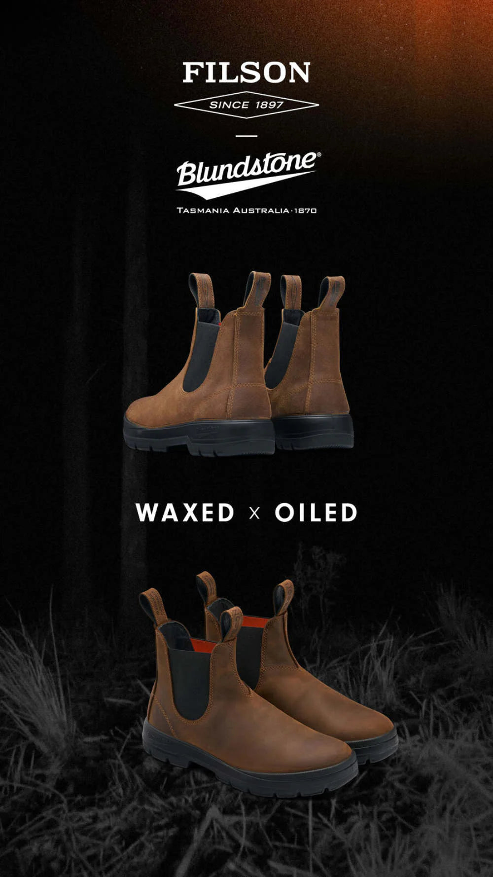 filson x blundstone 2536 chelsea boot teak