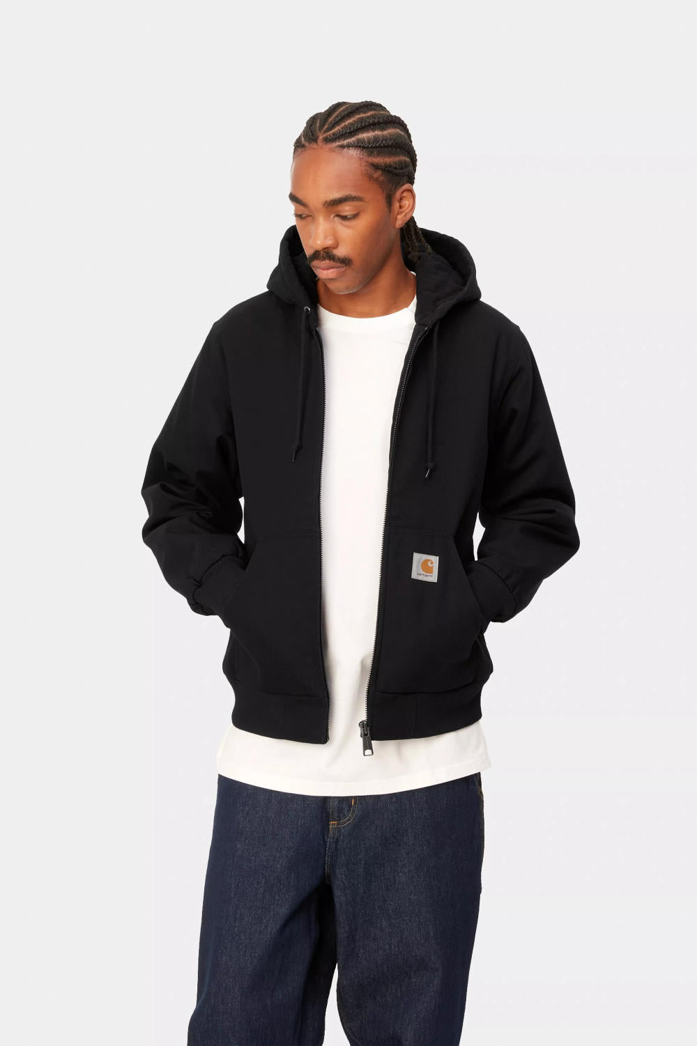 carhartt wip active jacket (winter) black rigid