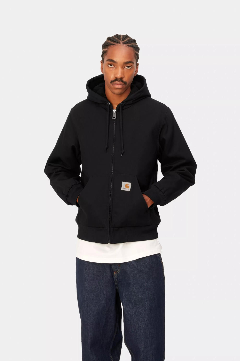 carhartt wip active jacket (winter) black rigid