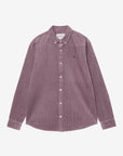 carhartt wip long sleeve madison cord shirt phlox phlox