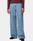 carhartt wip women jane pant blue heavy stone wash