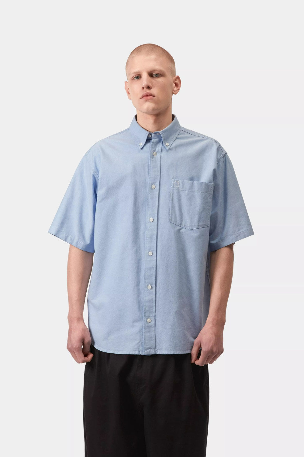 carhartt wip short sleeve braxton shirt bleach wax