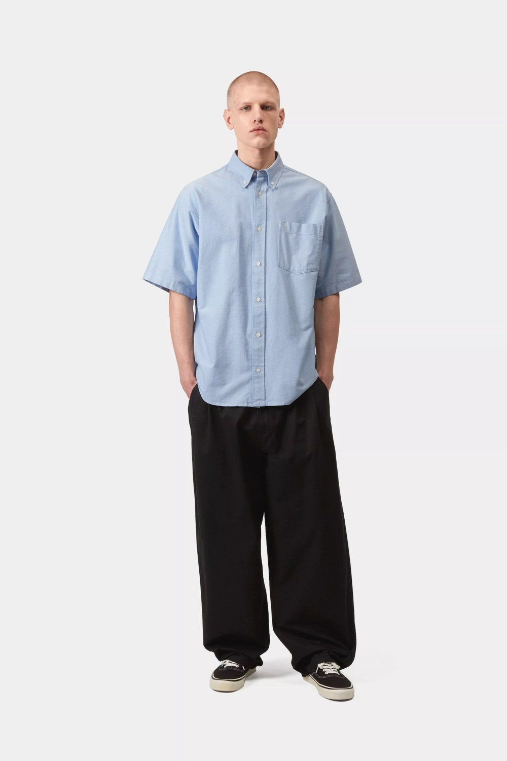 carhartt wip short sleeve braxton shirt bleach wax