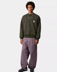 carhartt wip detroit sweatshirt olive stone washed