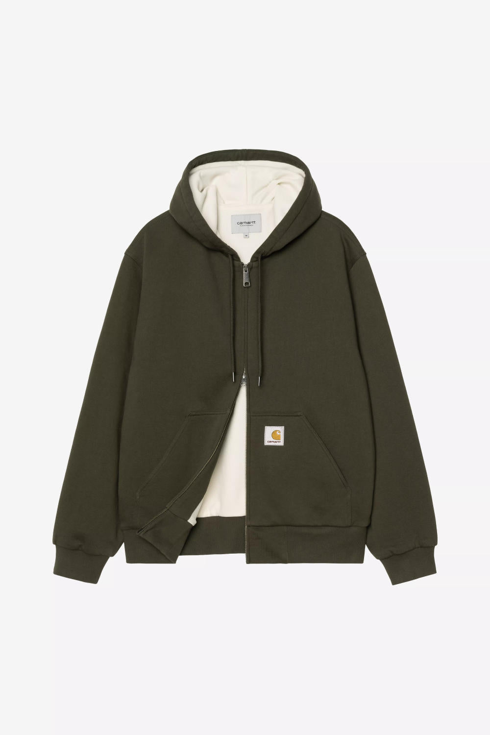 carhartt wip active sweat jacket olive stone washed
