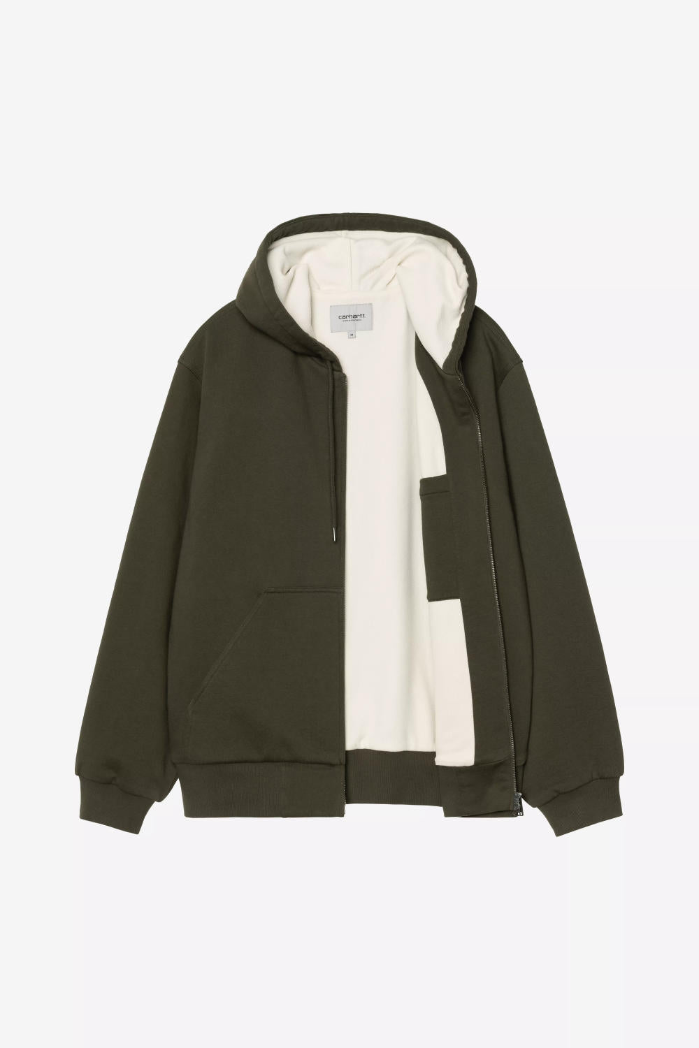 carhartt wip active sweat jacket olive stone washed