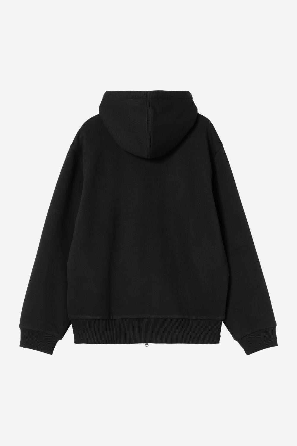 carhartt wip active sweat jacket black stone washed