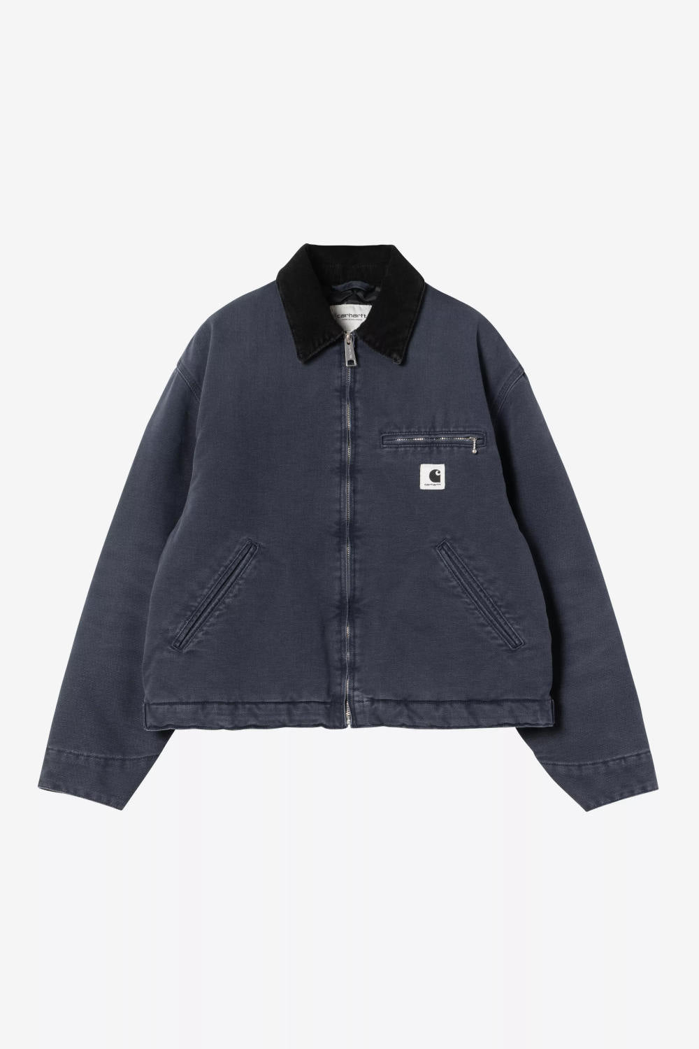 carhartt wip women og detroit jacket (winter) dark navy black stone canvas