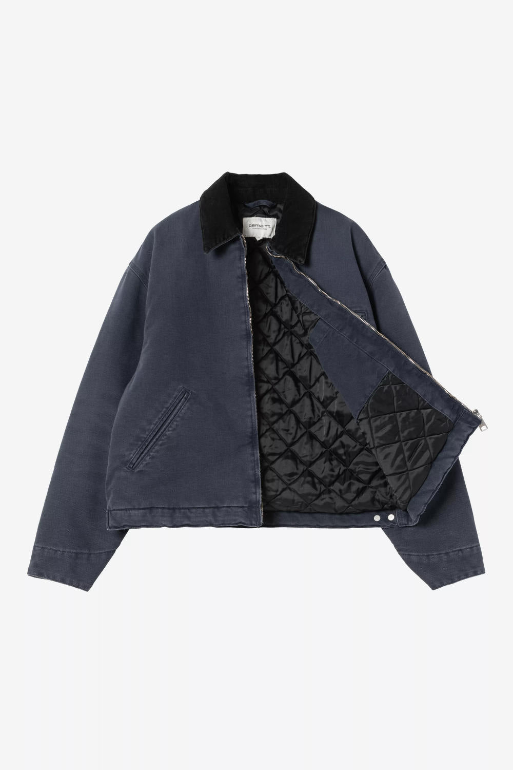 carhartt wip women og detroit jacket (winter) dark navy black stone canvas