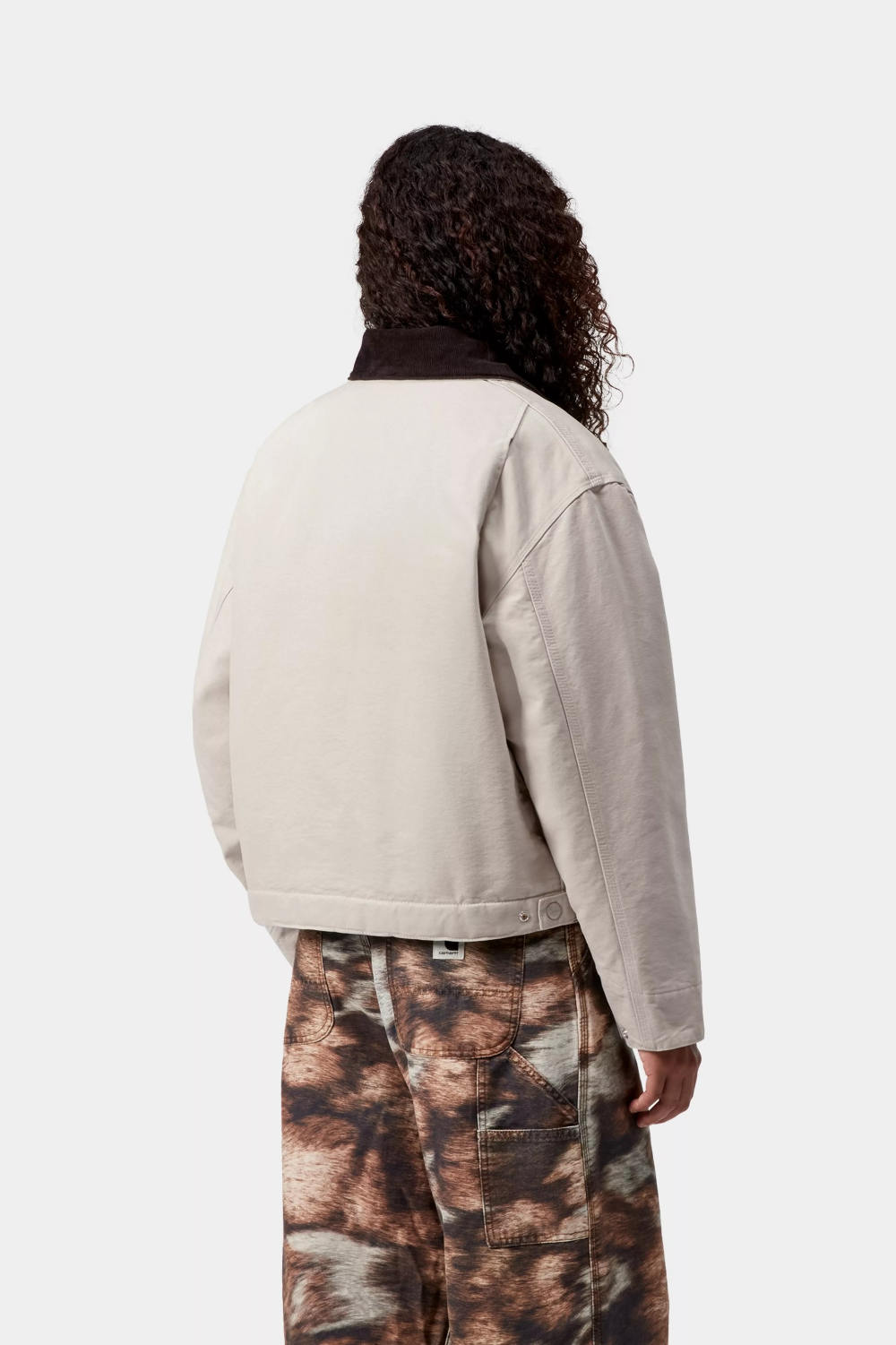 carhartt wip women og detroit jacket (winter) fleur de see black stone canvas
