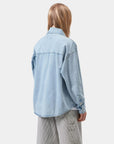 carhartt wip women alta shirt jacket blue stone bleached