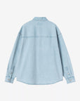 carhartt wip women alta shirt jacket blue stone bleached