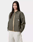 carhartt wip women kelly shirt jacket leaf rinsed