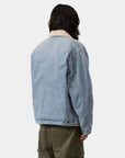 carhartt wip og detroit jacket blue dusty h brown