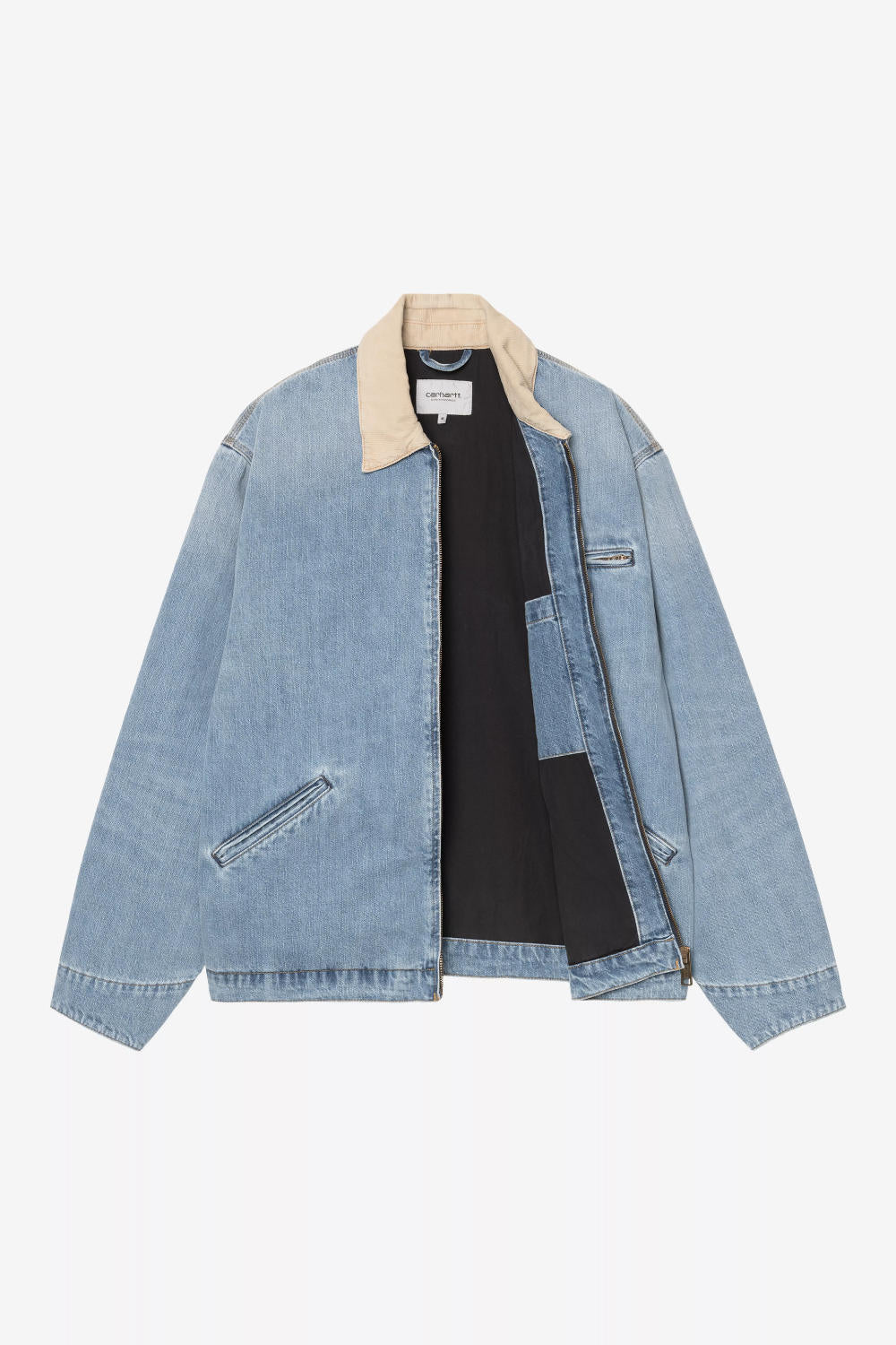 carhartt wip og detroit jacket blue dusty h brown