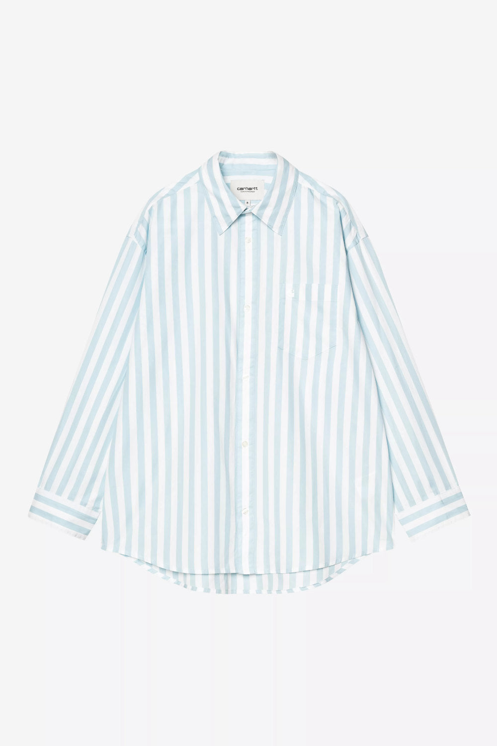 carhartt wip women long sleeve royce shirt royce stripe icaria white