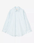 carhartt wip women long sleeve royce shirt royce stripe icaria white