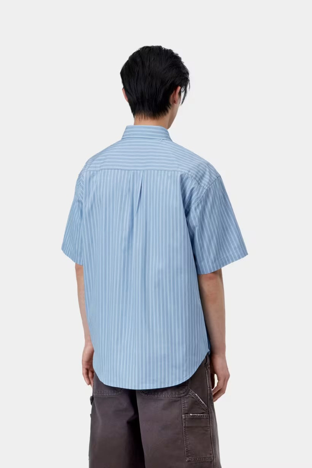 carhartt wip short sleeve keene shirt keene stripe curaçao