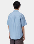 carhartt wip short sleeve keene shirt keene stripe curaçao