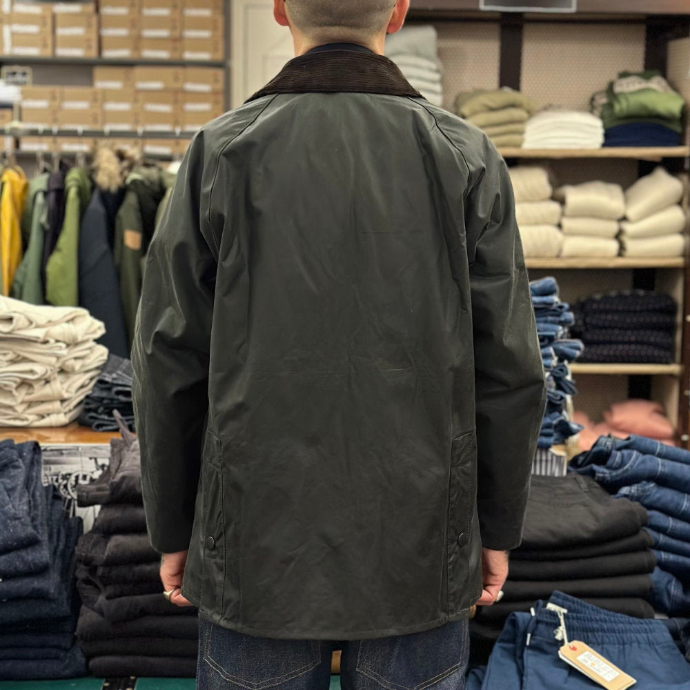barbour bedale wax jacket sage