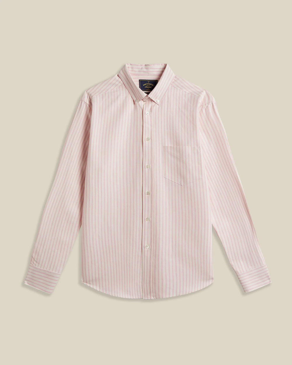 portuguese flannel montebello stripe shirt light pink