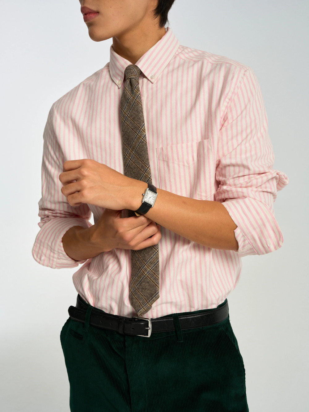 portuguese flannel montebello stripe shirt light pink