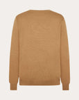 knowledge cotton merino crew neck sweater apple cinnamon