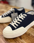 superga artifact 2432 works low cut cotton canvas sneaker navy off white