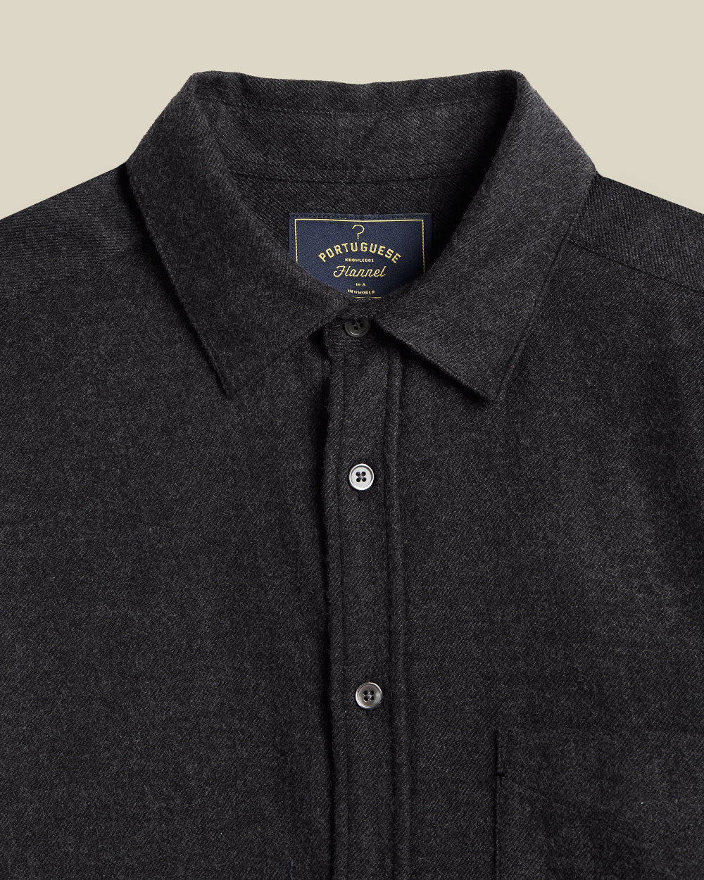portuguese flannel teca flannel shirt grey
