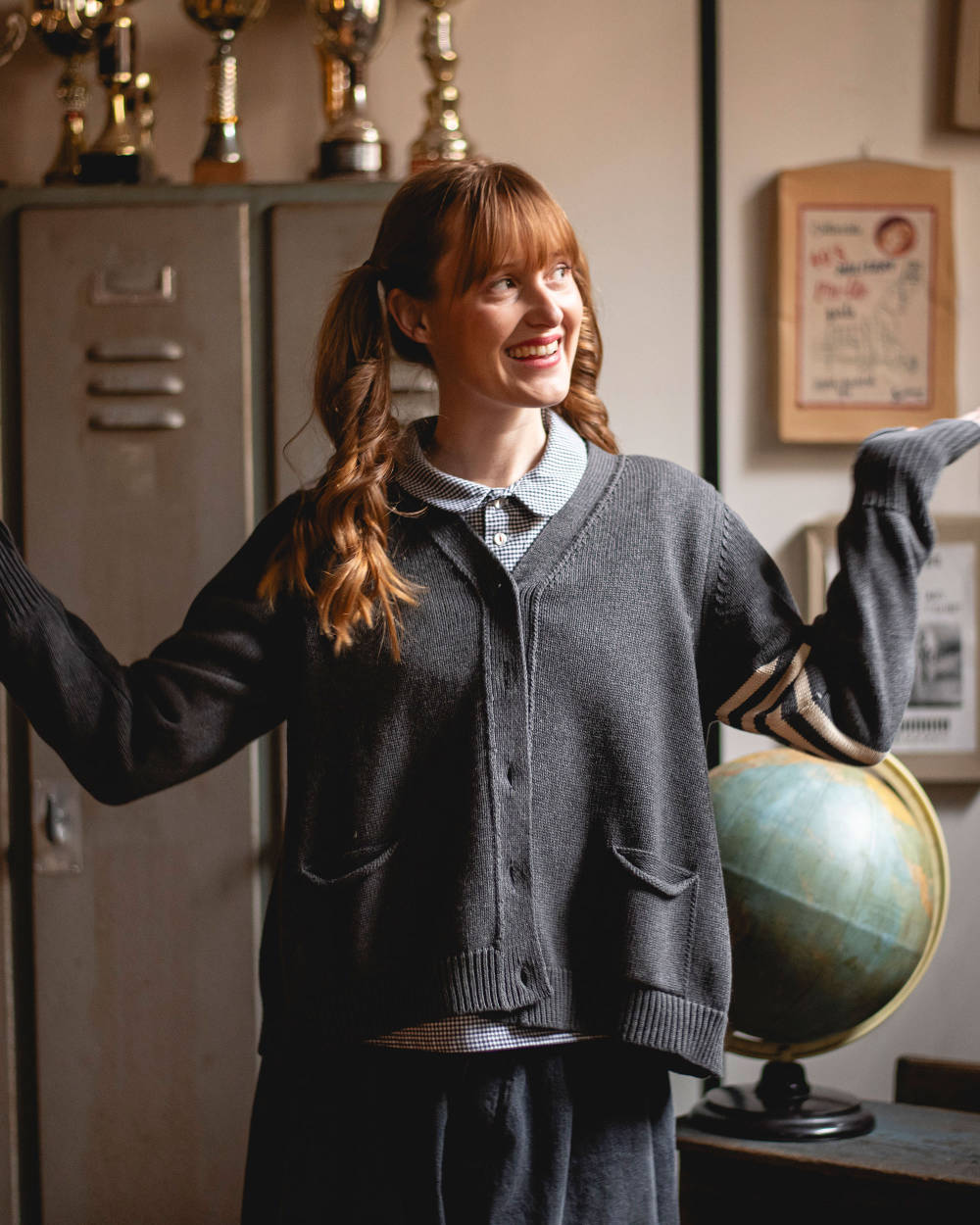 peppino peppino type 153 the campus cardigan grey