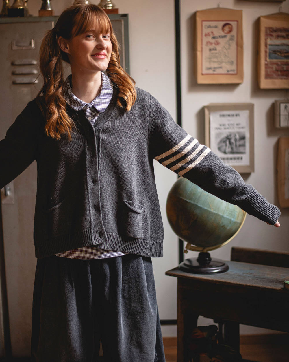 peppino peppino type 153 the campus cardigan grey
