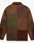 sebago dorr patchwork jacket brown multicolor check (LAST SIZE XLARGE)