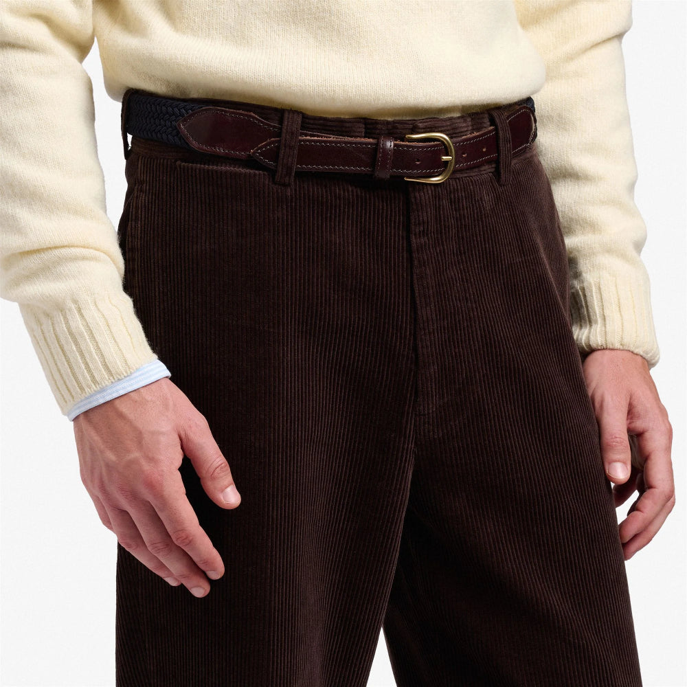 sebago rendon corduroy trousers brown moro
