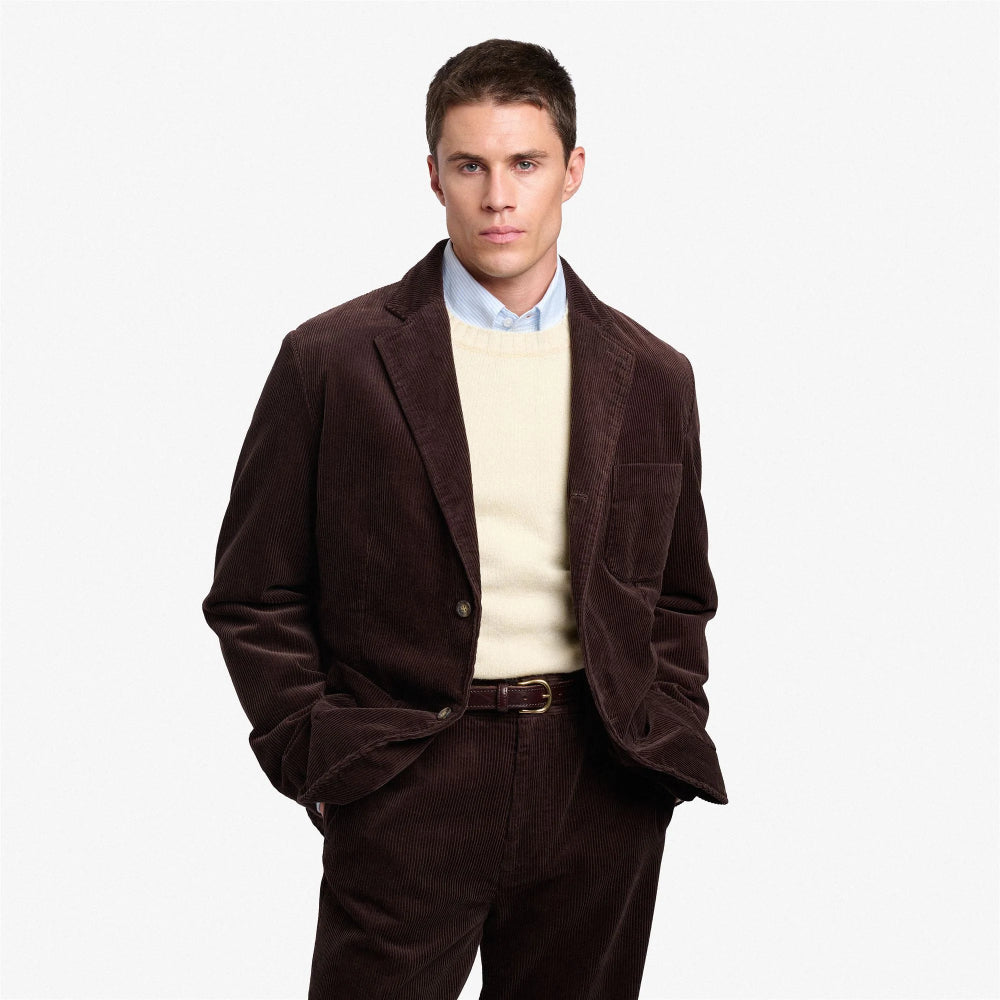 sebago neddick corduroy blazer jacket brown moro