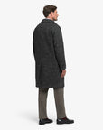 sebago bingham mohair tweed coat grey black