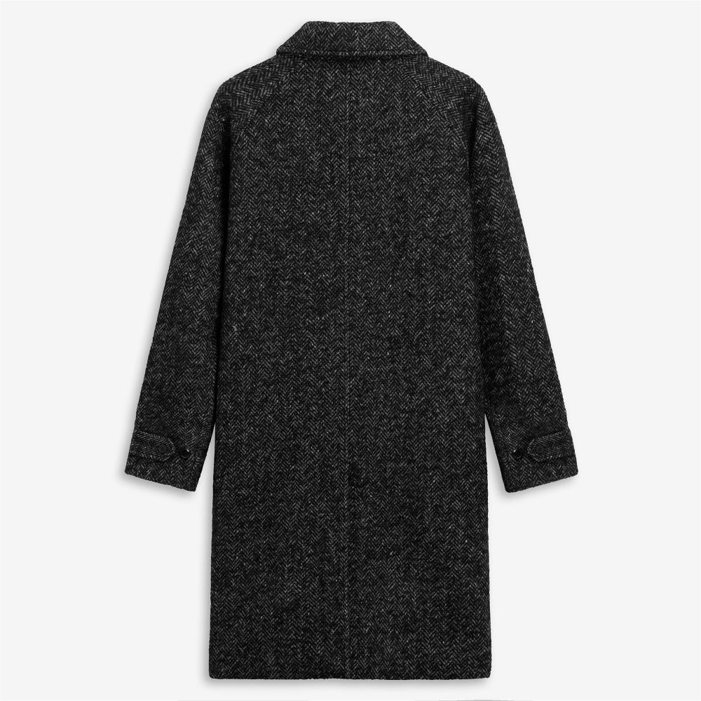 sebago bingham mohair tweed coat grey black