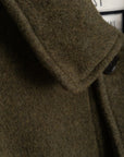 girls of dust military trench wool velour avocado