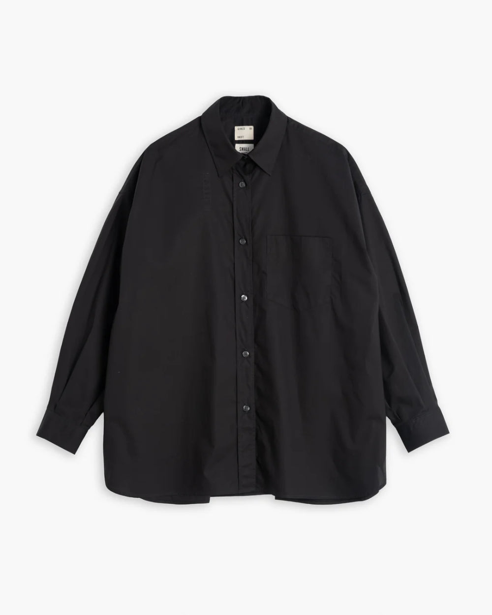 girls of dust supernova shirt silky poplin black