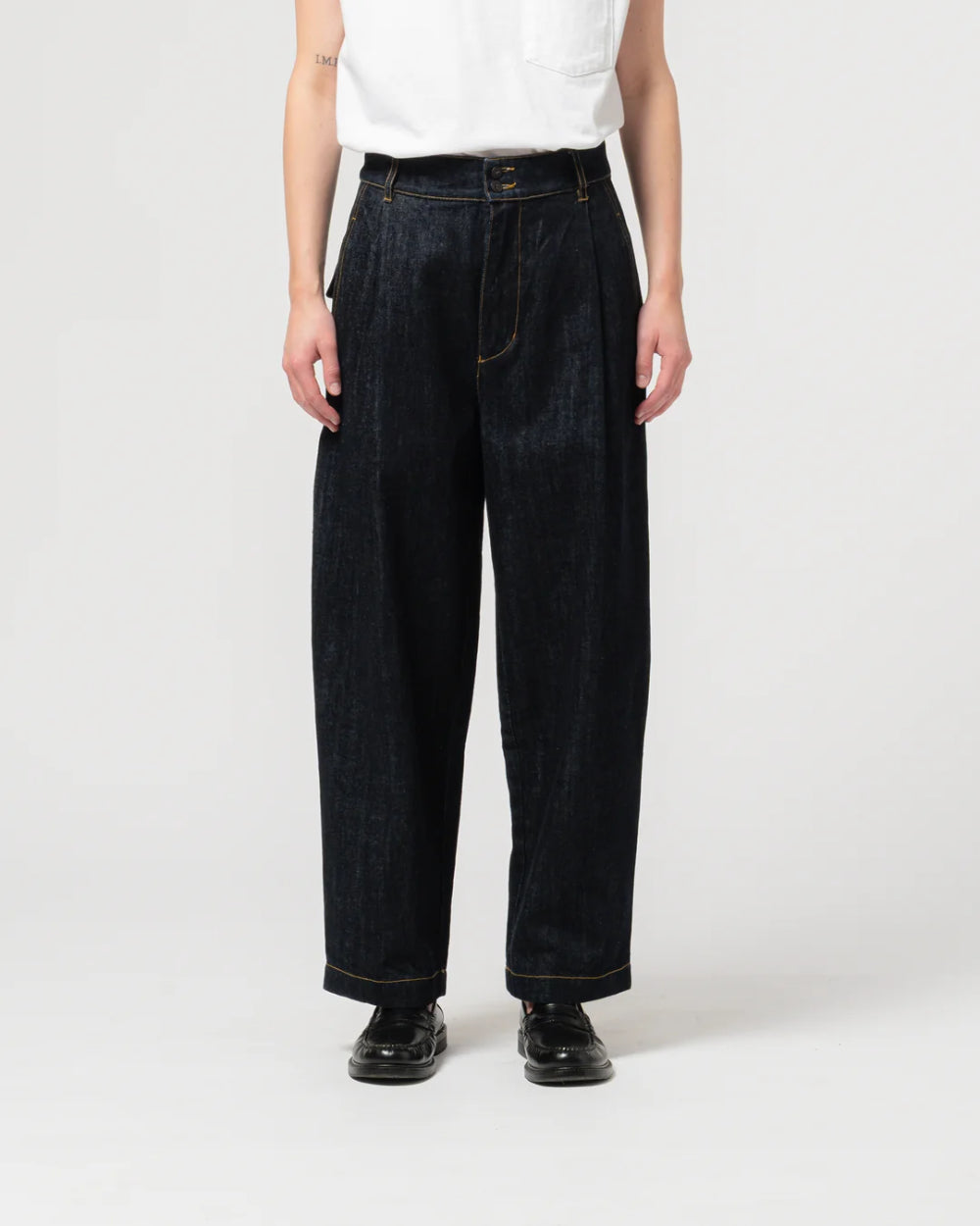 girls of dust british worker pants century denim blue