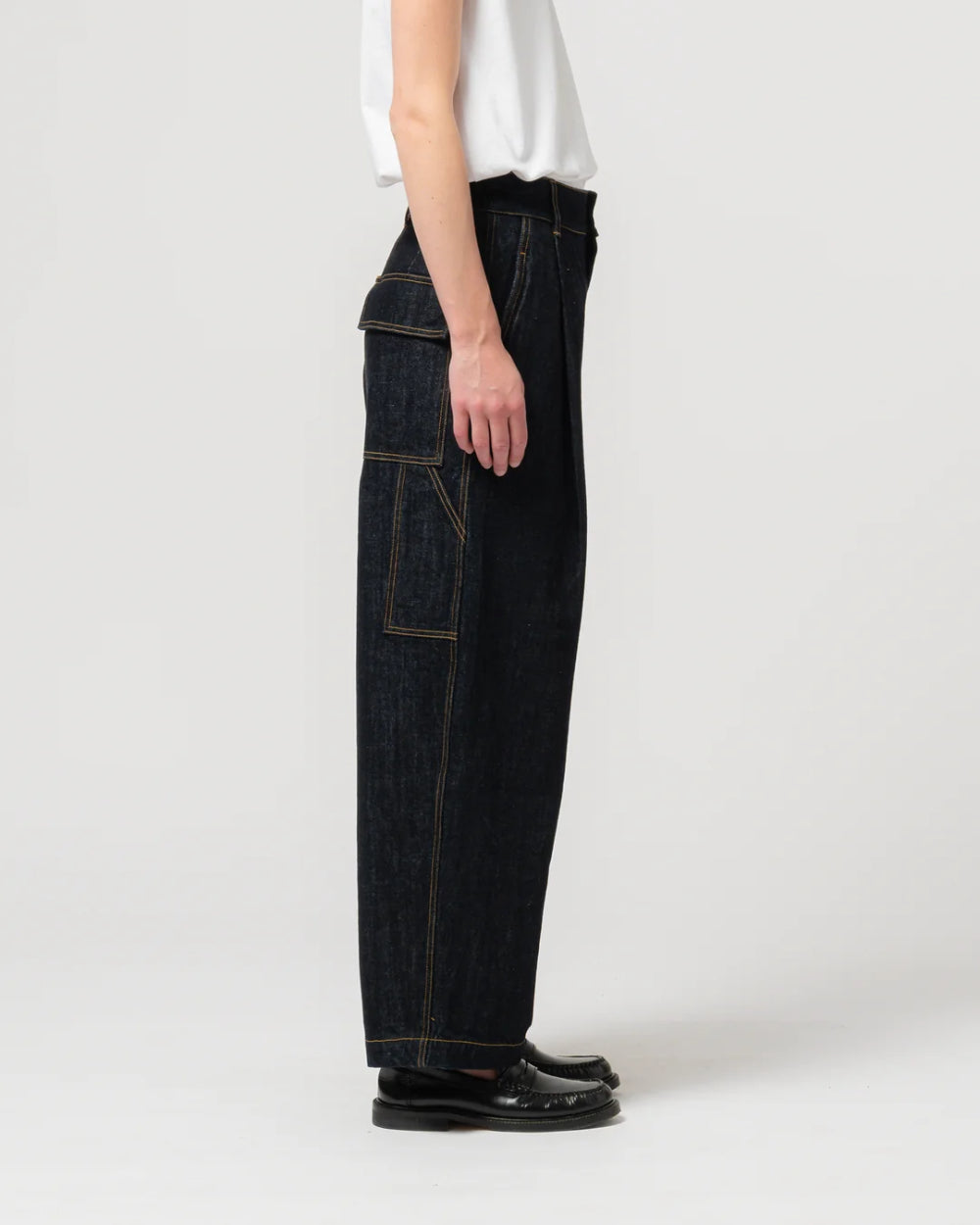 girls of dust british worker pants century denim blue