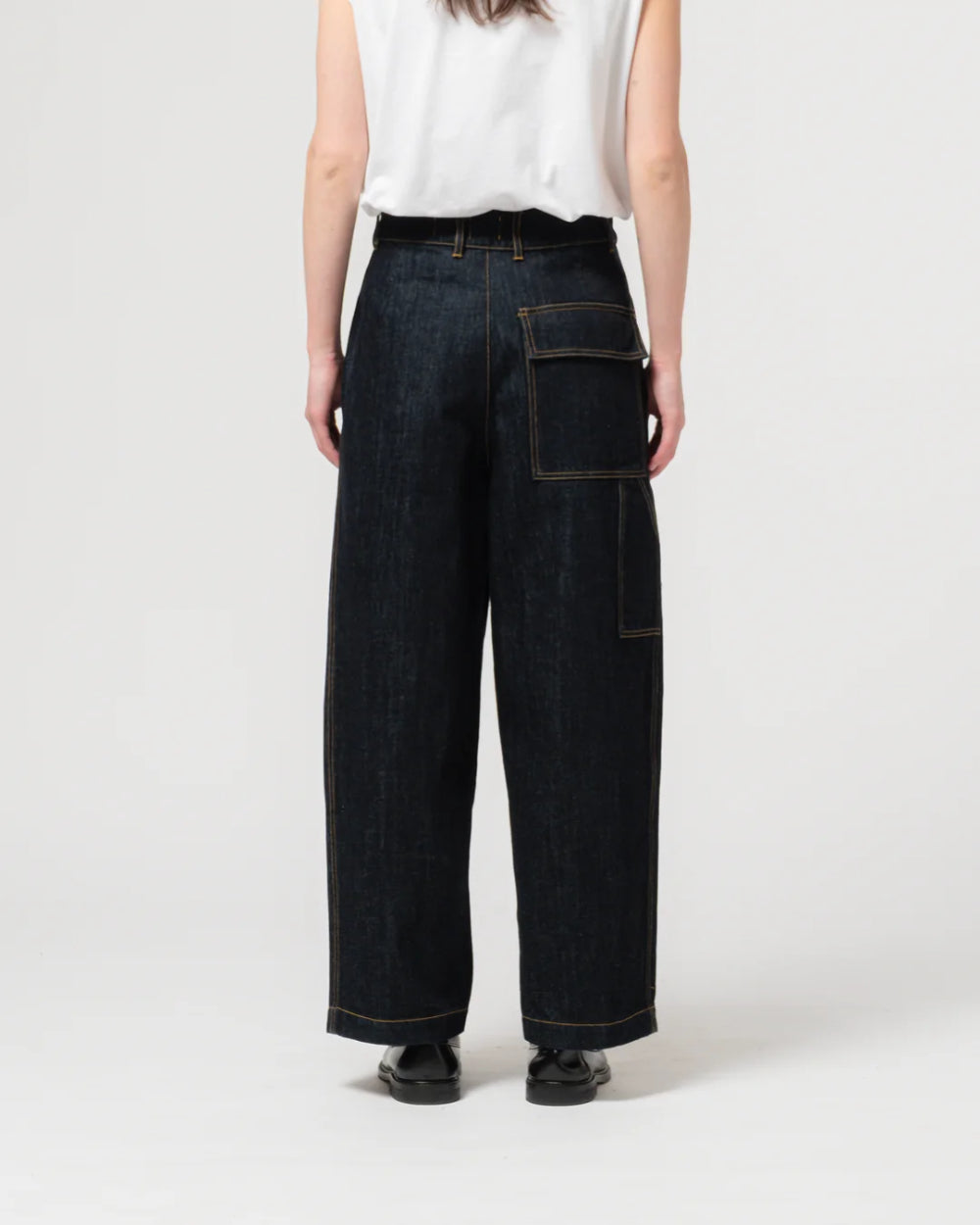 girls of dust british worker pants century denim blue