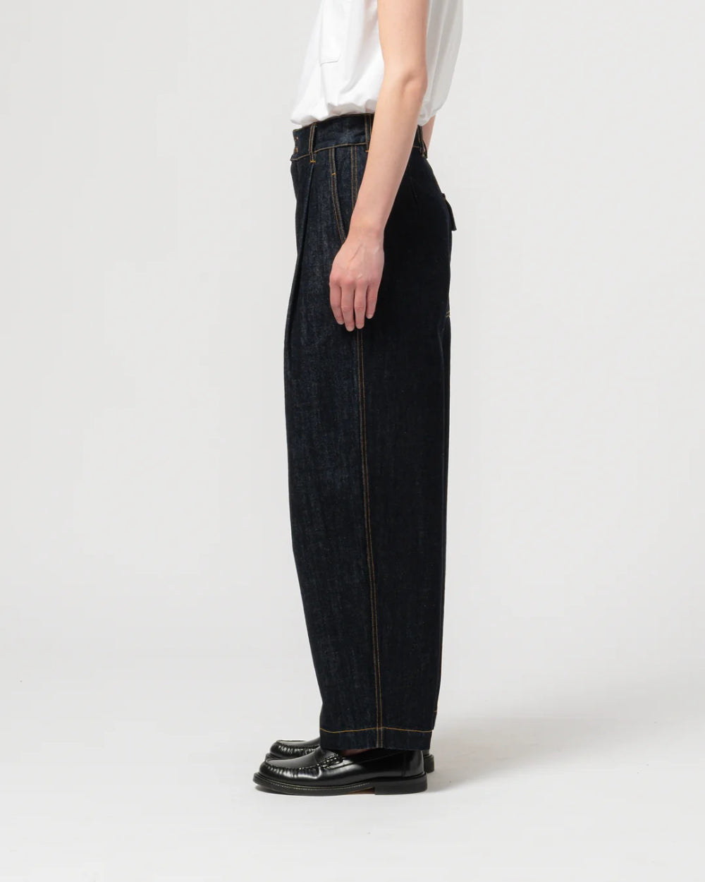 girls of dust british worker pants century denim blue