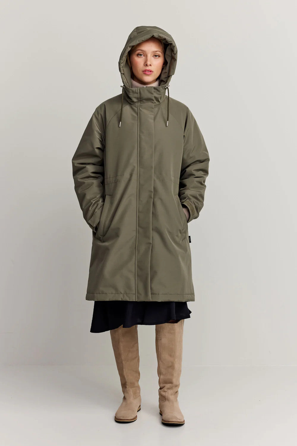 makia kaija coat dusty olive