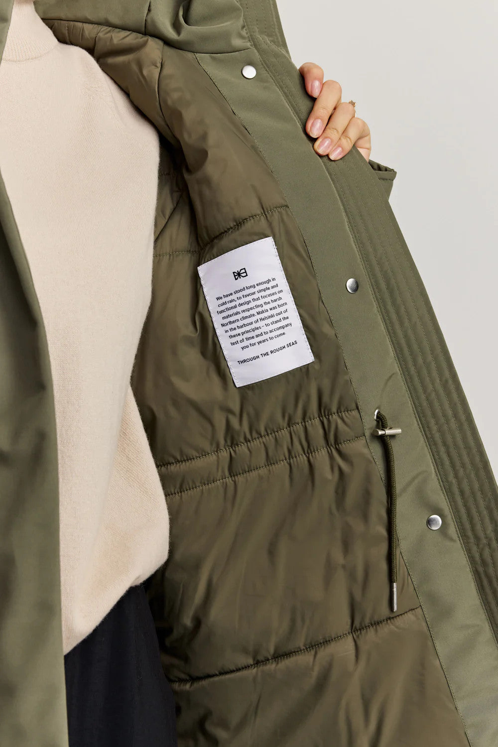 makia kaija coat dusty olive