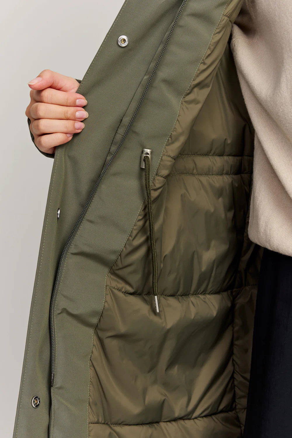 makia kaija coat dusty olive