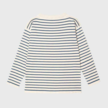 andersen andersen boatsman sweater raw cotton petroleum stripe