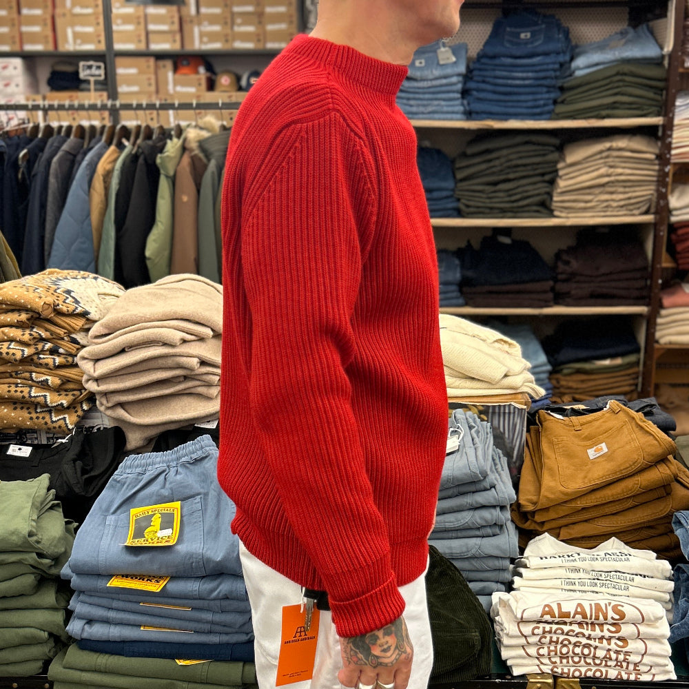 andersen andersen navy crewneck red (LAST SIZE MEDIUM) – www