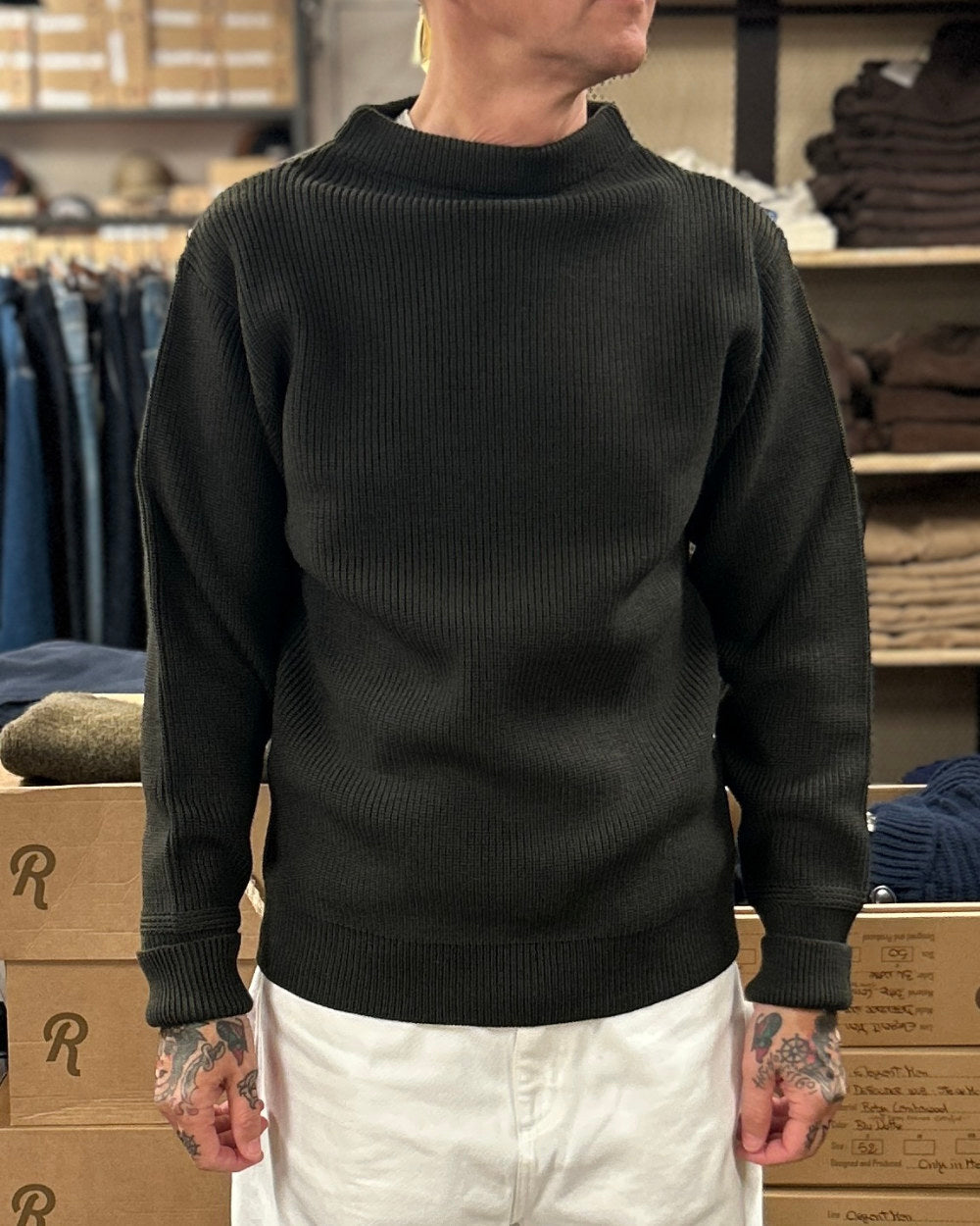 andersen andersen sailor crewneck hunting green